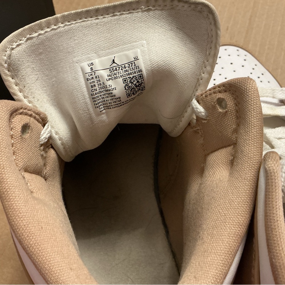 Nike Air Jordan Mid Sneakers - White and Brown - Picture 7 of 9